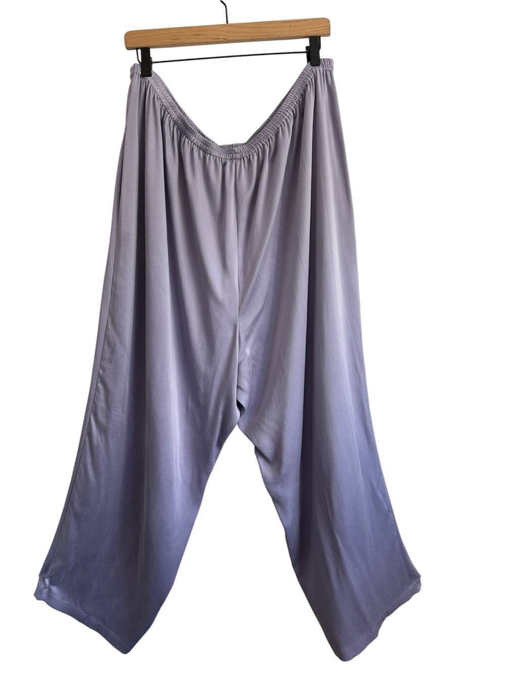 Eileen Fisher Pants 3X Purple Wide Leg Silk Minimalist Luxury 100% Silk Pockets - Picture 2 of 7